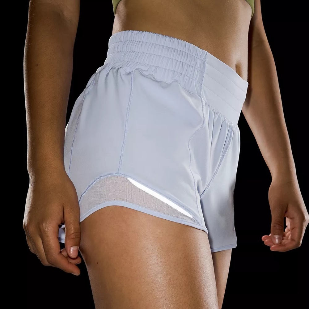 Hotty Hot High-Rise Lined Short 2.5" in Pastel Blue